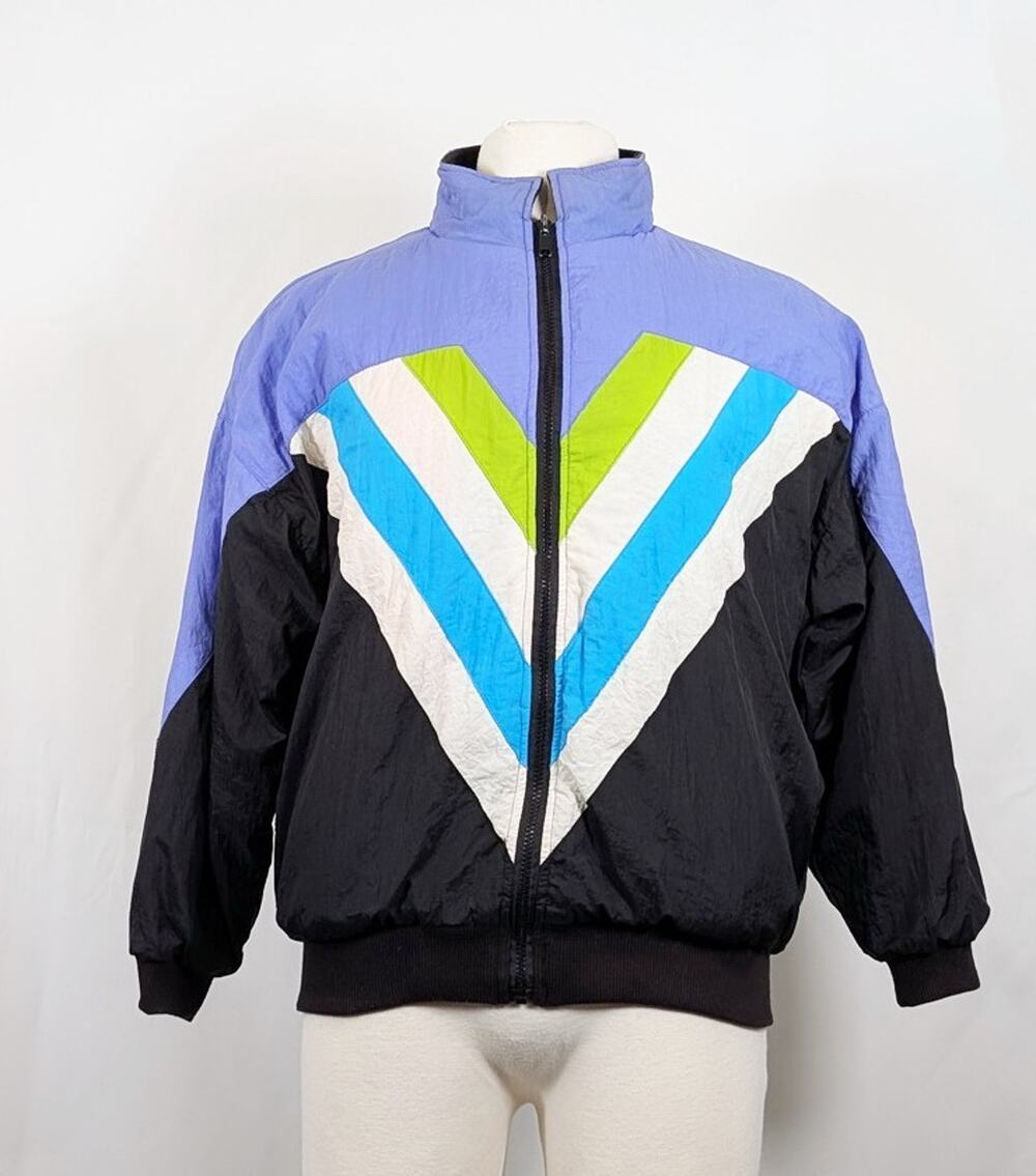 Vintage 90s Jacket Track Running Reversible Women's Size S Aviat Sportif